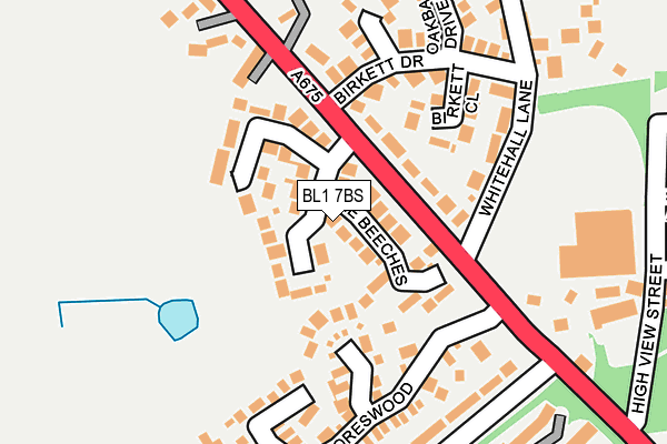 BL1 7BS map - OS OpenMap – Local (Ordnance Survey)