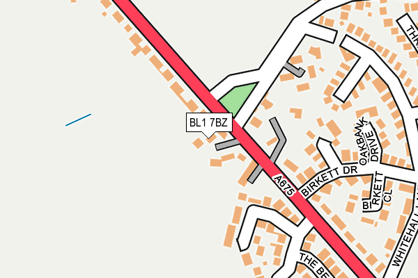 BL1 7BZ map - OS OpenMap – Local (Ordnance Survey)