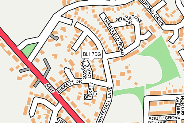 BL1 7DG map - OS OpenMap – Local (Ordnance Survey)