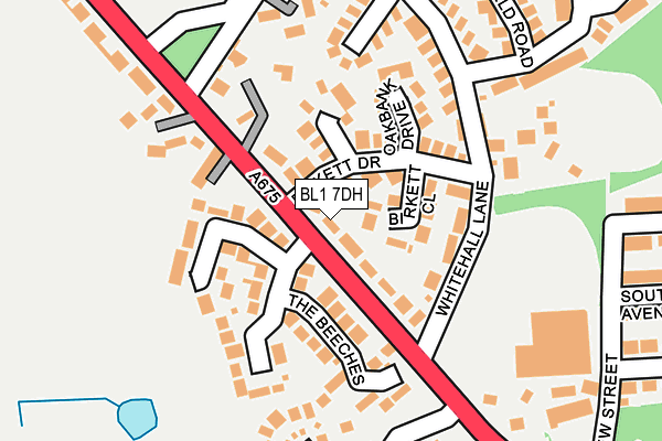 BL1 7DH map - OS OpenMap – Local (Ordnance Survey)