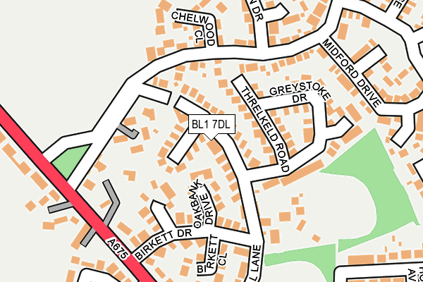 BL1 7DL map - OS OpenMap – Local (Ordnance Survey)