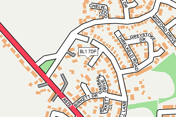 BL1 7DP map - OS OpenMap – Local (Ordnance Survey)