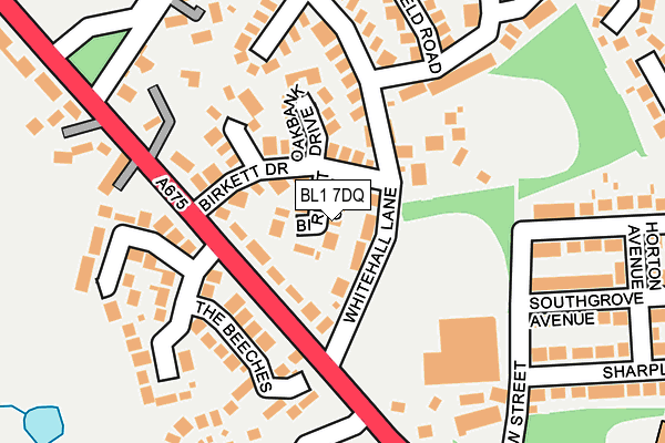 BL1 7DQ map - OS OpenMap – Local (Ordnance Survey)