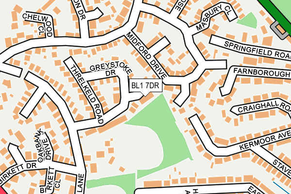 BL1 7DR map - OS OpenMap – Local (Ordnance Survey)