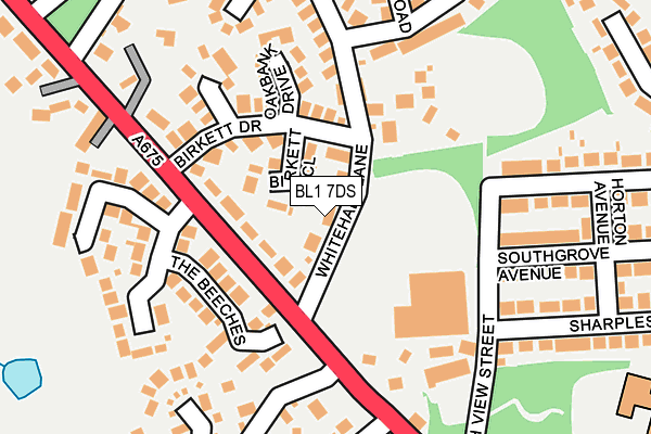 BL1 7DS map - OS OpenMap – Local (Ordnance Survey)