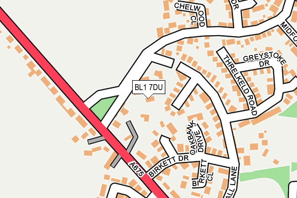 BL1 7DU map - OS OpenMap – Local (Ordnance Survey)