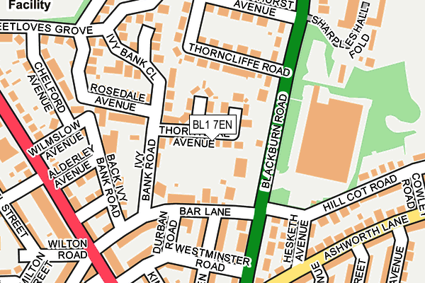 BL1 7EN map - OS OpenMap – Local (Ordnance Survey)