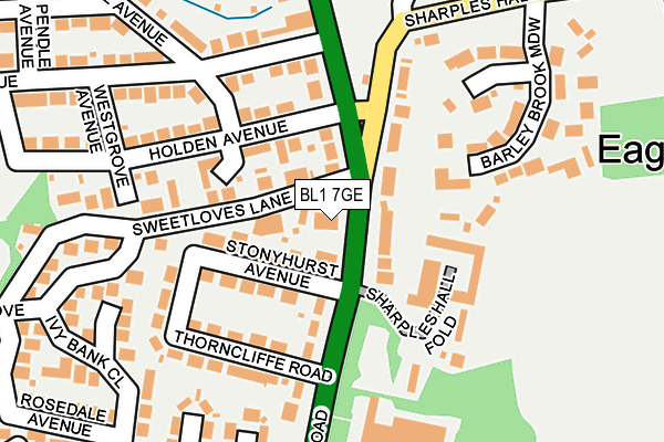 BL1 7GE map - OS OpenMap – Local (Ordnance Survey)