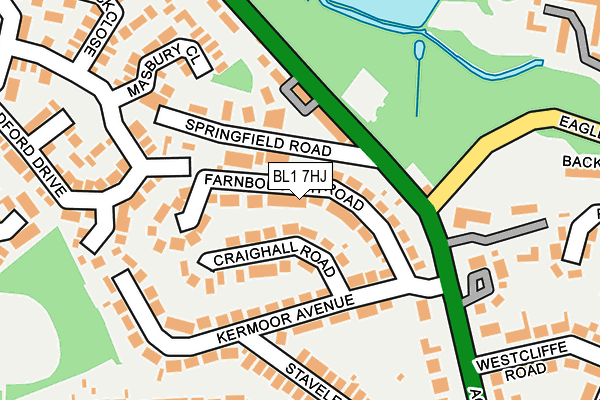 BL1 7HJ map - OS OpenMap – Local (Ordnance Survey)