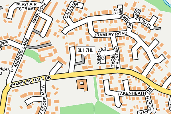 BL1 7HL map - OS OpenMap – Local (Ordnance Survey)