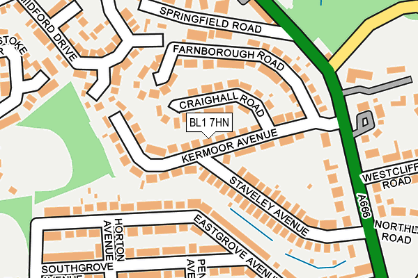 BL1 7HN map - OS OpenMap – Local (Ordnance Survey)