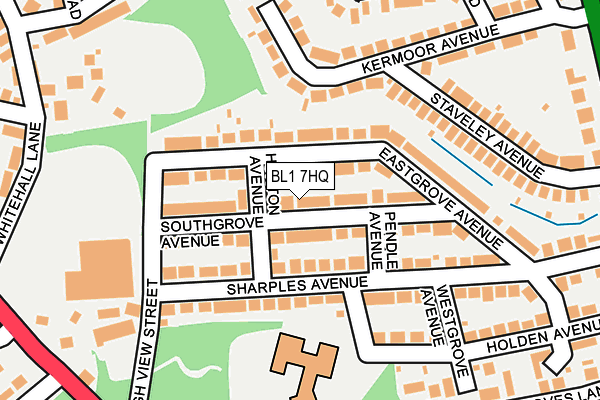 BL1 7HQ map - OS OpenMap – Local (Ordnance Survey)