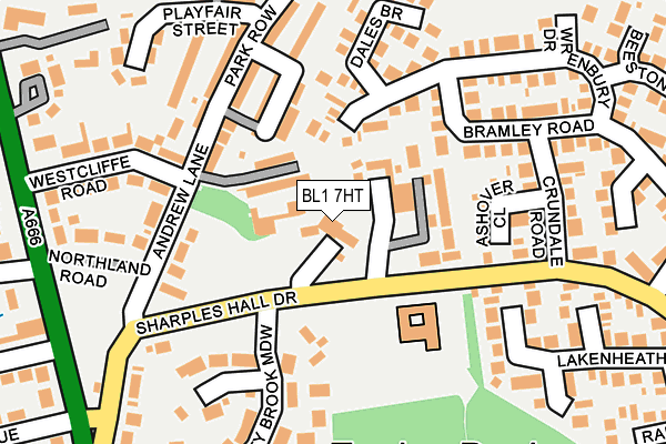 BL1 7HT map - OS OpenMap – Local (Ordnance Survey)