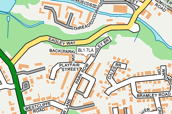 BL1 7LA map - OS OpenMap – Local (Ordnance Survey)