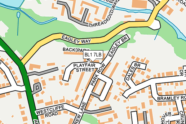 BL1 7LB map - OS OpenMap – Local (Ordnance Survey)