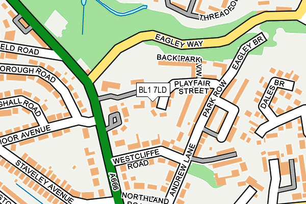 BL1 7LD map - OS OpenMap – Local (Ordnance Survey)