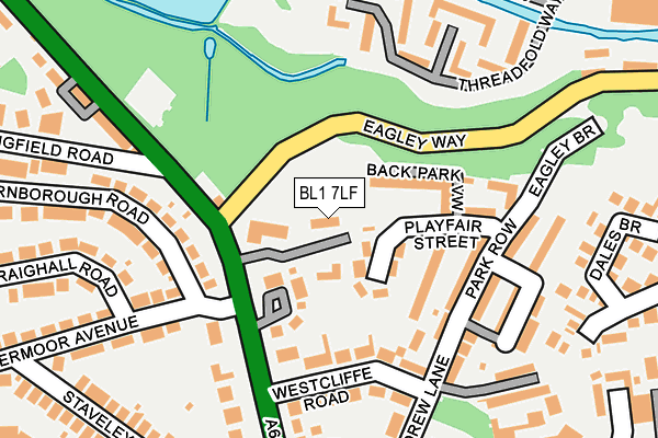 BL1 7LF map - OS OpenMap – Local (Ordnance Survey)