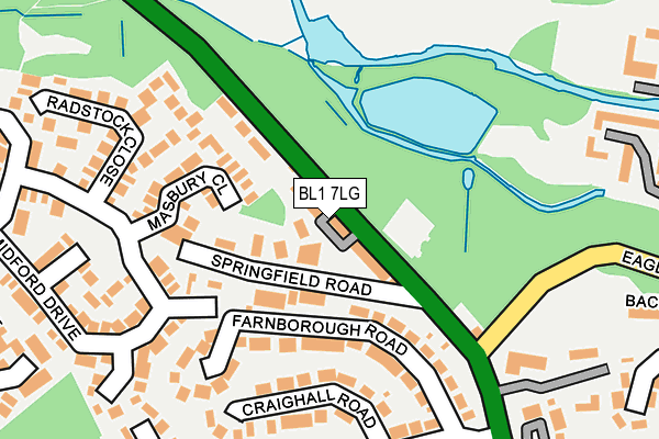BL1 7LG map - OS OpenMap – Local (Ordnance Survey)