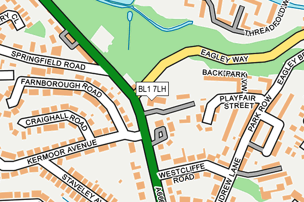 BL1 7LH map - OS OpenMap – Local (Ordnance Survey)