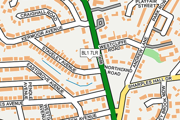 BL1 7LR map - OS OpenMap – Local (Ordnance Survey)