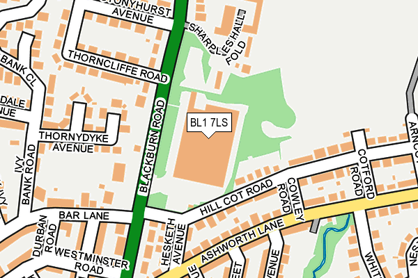 BL1 7LS map - OS OpenMap – Local (Ordnance Survey)