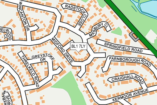 BL1 7LY map - OS OpenMap – Local (Ordnance Survey)