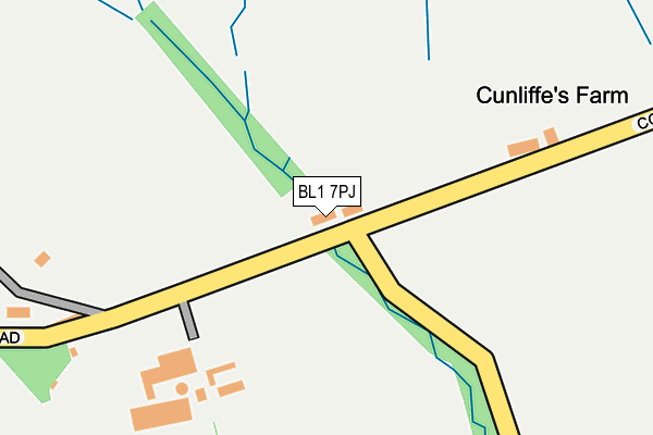 BL1 7PJ map - OS OpenMap – Local (Ordnance Survey)