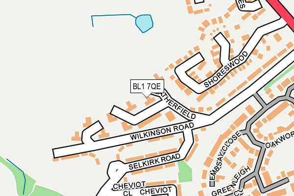 BL1 7QE map - OS OpenMap – Local (Ordnance Survey)