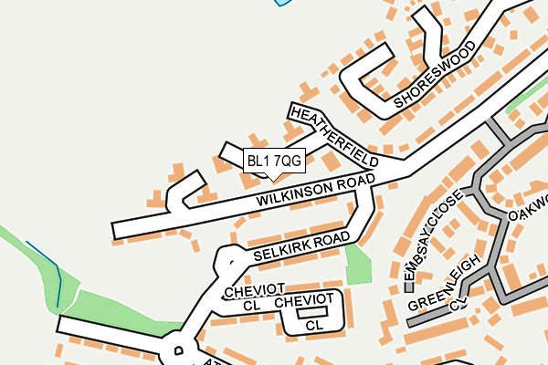 BL1 7QG map - OS OpenMap – Local (Ordnance Survey)