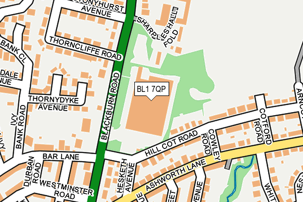 BL1 7QP map - OS OpenMap – Local (Ordnance Survey)