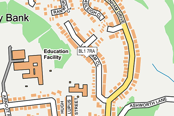 BL1 7RA map - OS OpenMap – Local (Ordnance Survey)