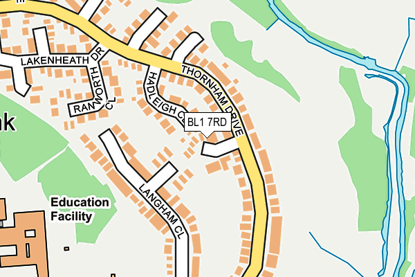 BL1 7RD map - OS OpenMap – Local (Ordnance Survey)