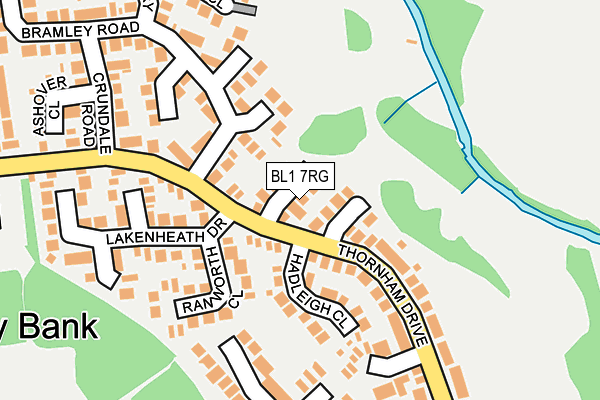BL1 7RG map - OS OpenMap – Local (Ordnance Survey)