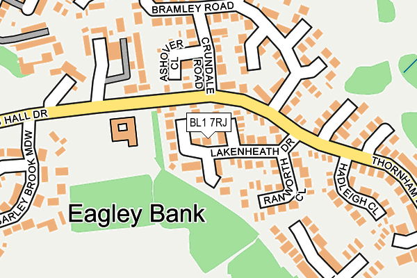 BL1 7RJ map - OS OpenMap – Local (Ordnance Survey)