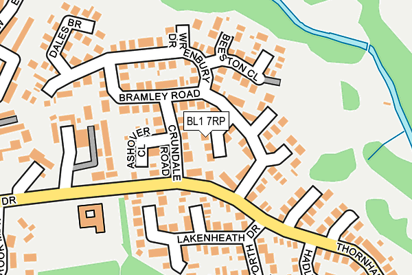 BL1 7RP map - OS OpenMap – Local (Ordnance Survey)