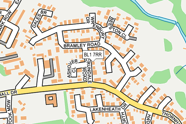 BL1 7RR map - OS OpenMap – Local (Ordnance Survey)