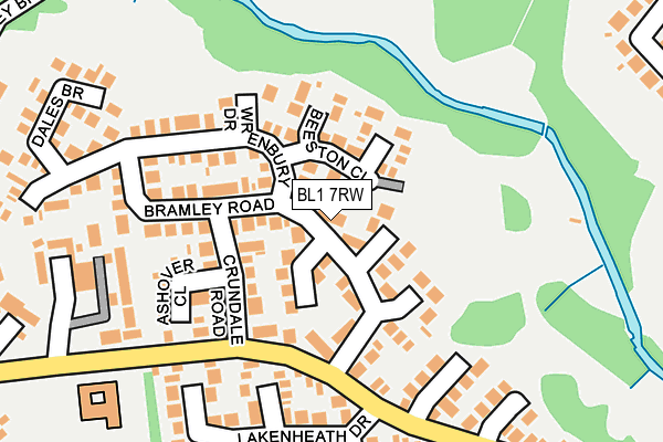 BL1 7RW map - OS OpenMap – Local (Ordnance Survey)