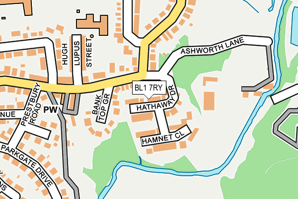 BL1 7RY map - OS OpenMap – Local (Ordnance Survey)