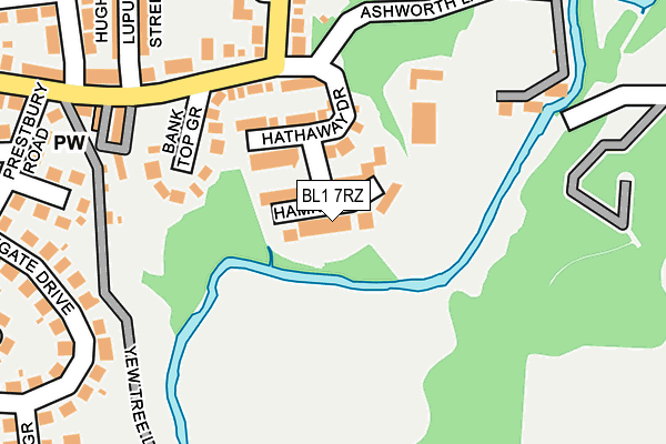 BL1 7RZ map - OS OpenMap – Local (Ordnance Survey)