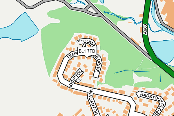 BL1 7TD map - OS OpenMap – Local (Ordnance Survey)