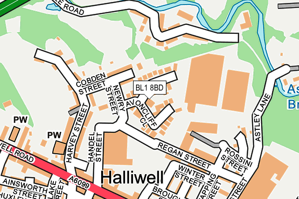 BL1 8BD map - OS OpenMap – Local (Ordnance Survey)