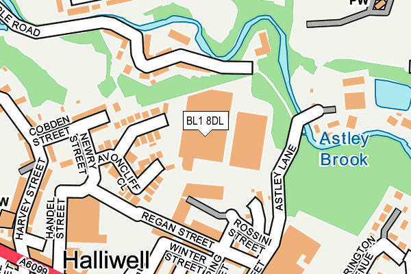 BL1 8DL map - OS OpenMap – Local (Ordnance Survey)