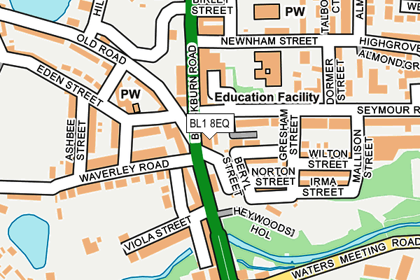 BL1 8EQ map - OS OpenMap – Local (Ordnance Survey)
