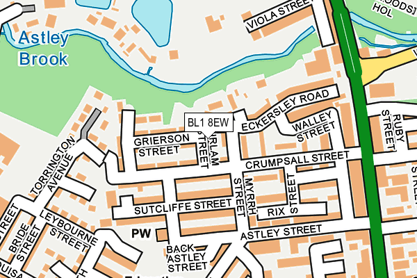 BL1 8EW map - OS OpenMap – Local (Ordnance Survey)