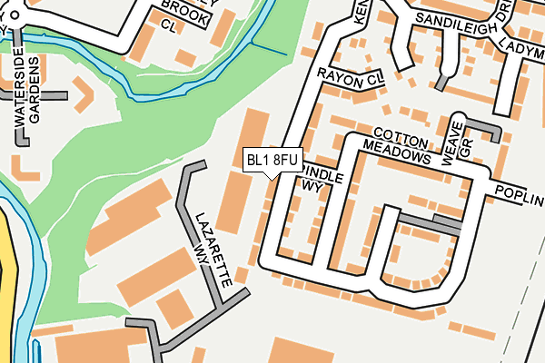 BL1 8FU map - OS OpenMap – Local (Ordnance Survey)