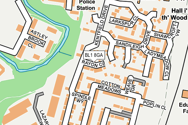 BL1 8GA map - OS OpenMap – Local (Ordnance Survey)