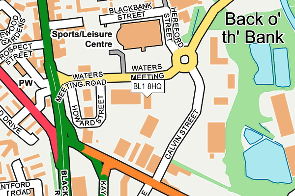BL1 8HQ map - OS OpenMap – Local (Ordnance Survey)