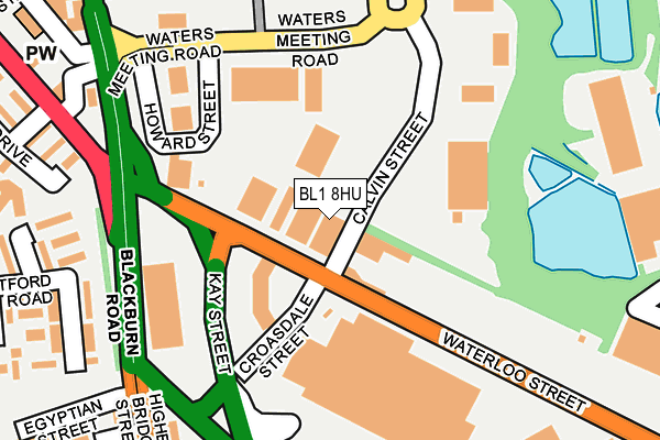 BL1 8HU map - OS OpenMap – Local (Ordnance Survey)