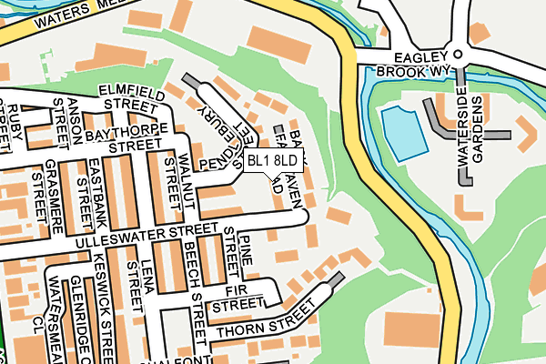 BL1 8LD map - OS OpenMap – Local (Ordnance Survey)