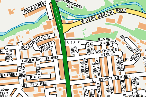 BL1 8LE map - OS OpenMap – Local (Ordnance Survey)